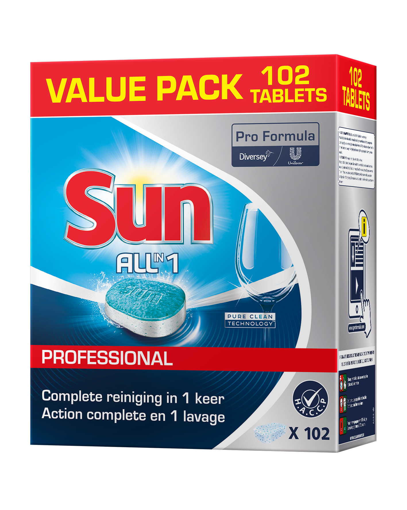 Sun All-in-1 tablettes lave-vaisselle - Box 4 x 102 pièces